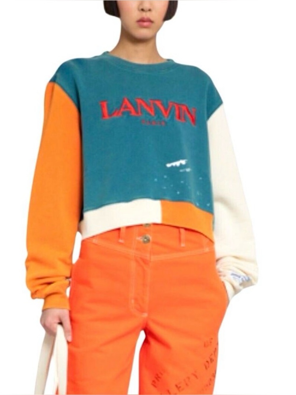 *NWT* Gallery Dept x Lanvin Cropped Colorblock Sweatshirt
